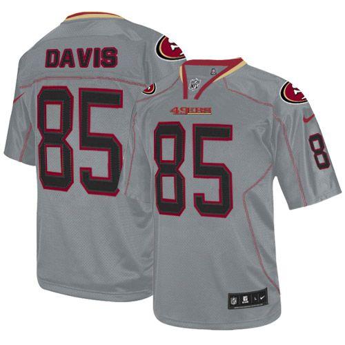 Jerseys Factory Cheap Nike 49ers #85 Vernon Davis Lights Out Gre
