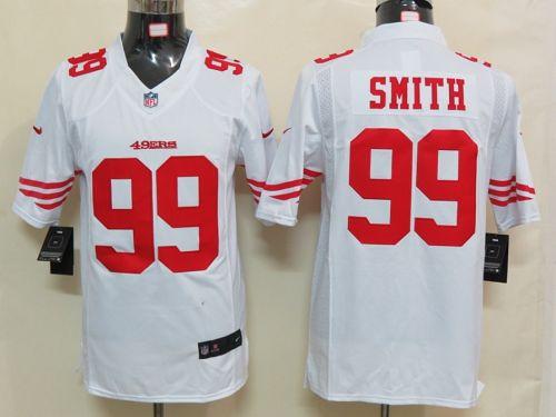 Jerseys Factory Cheap Nike 49ers #99 Aldon Smith White Men's Emb