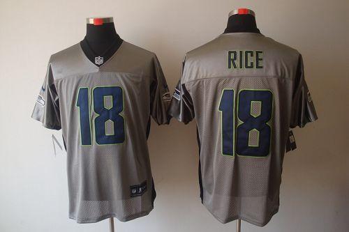 Jerseys Factory Cheap Nike Seahawks #18 Sidney Rice Grey Shadow