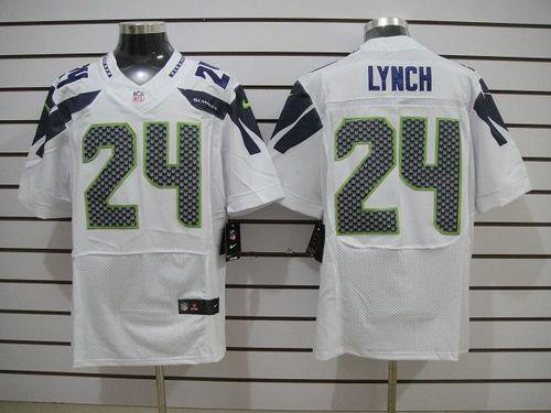 Jerseys Factory Cheap Nike Seahawks #24 Marshawn Lynch White Men