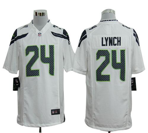 Jerseys Factory Cheap Nike Seahawks #24 Marshawn Lynch White Men
