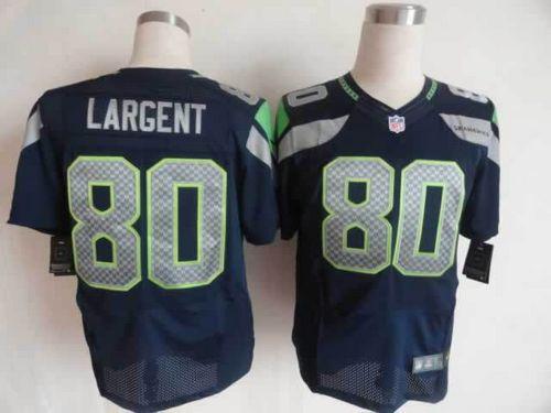 Jerseys Factory Cheap Nike Seahawks #80 Steve Largent Steel Blue