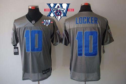 Jerseys Factory Cheap Nike Titans #10 Jake Locker Grey Shadow Wi