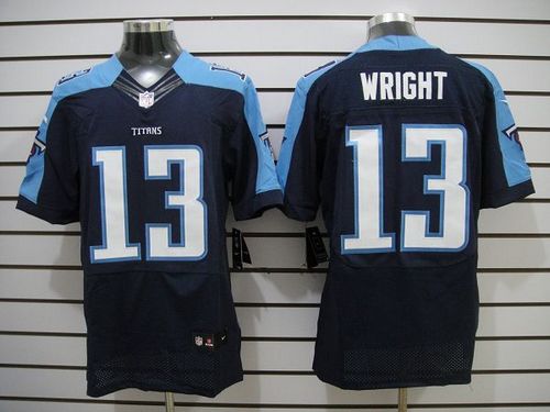 Jerseys Factory Cheap Nike Titans #13 Kendall Wright Navy Blue A