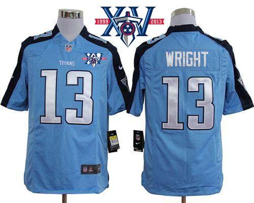 Jerseys Factory Cheap Nike Titans #13 Kendall Wright Light Blue