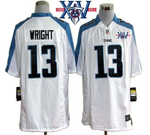 Jerseys Factory Cheap Nike Titans #13 Kendall Wright White With