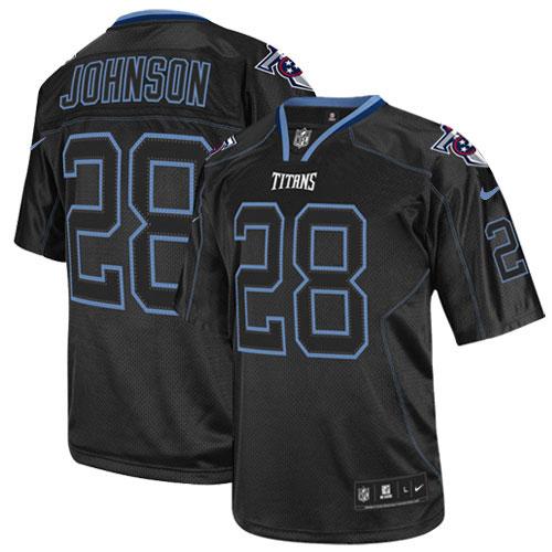 Jerseys Factory Cheap Nike Titans #28 Chris Johnson Lights Out B